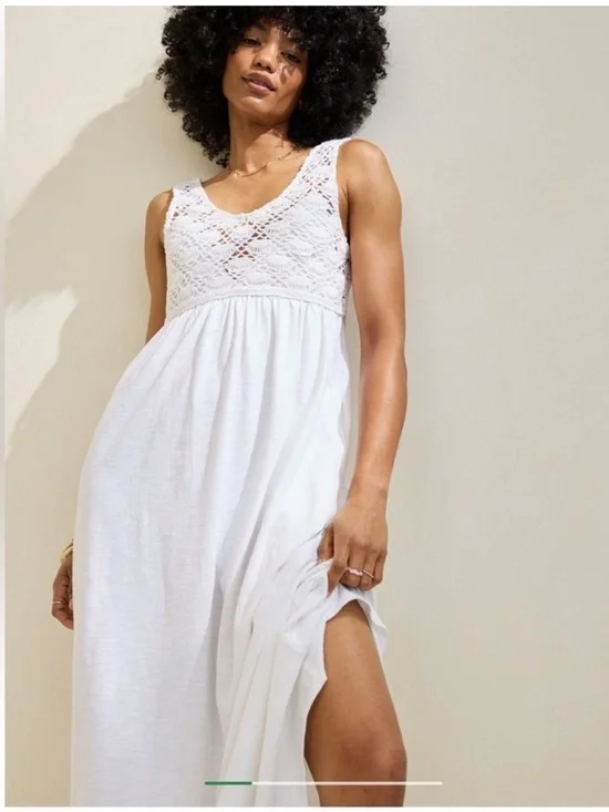 aerie White Crochet Boho Maxi Dress - Picture 7 of 8